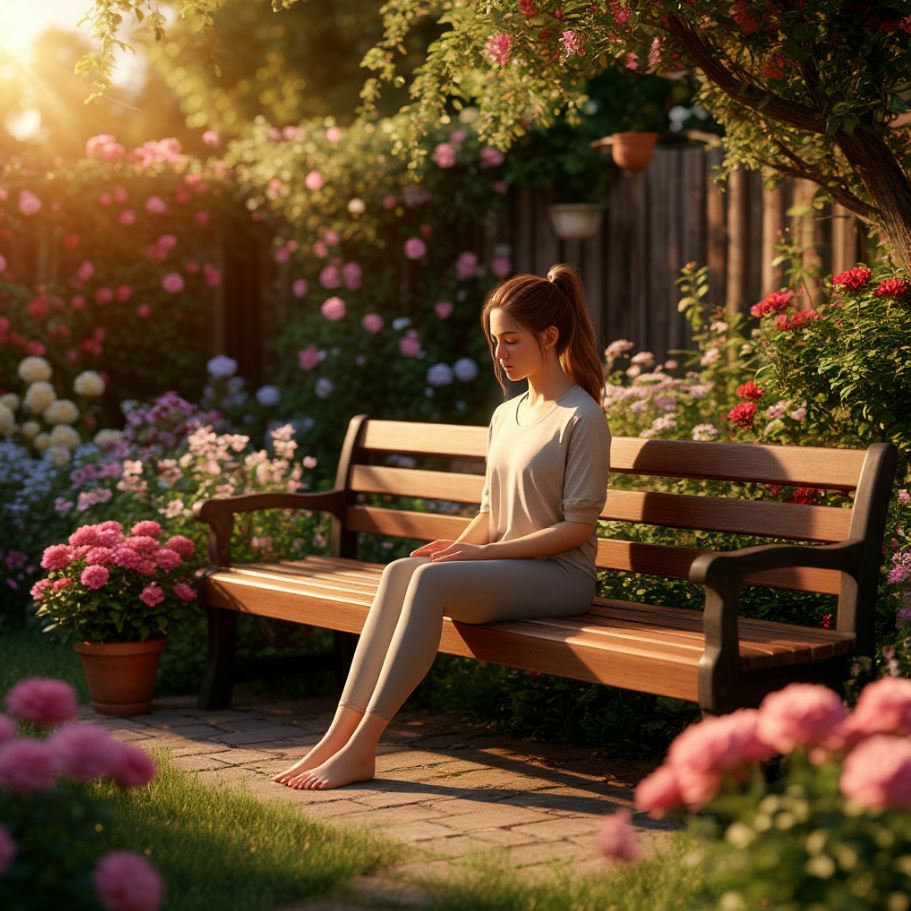 Разтягане в градина